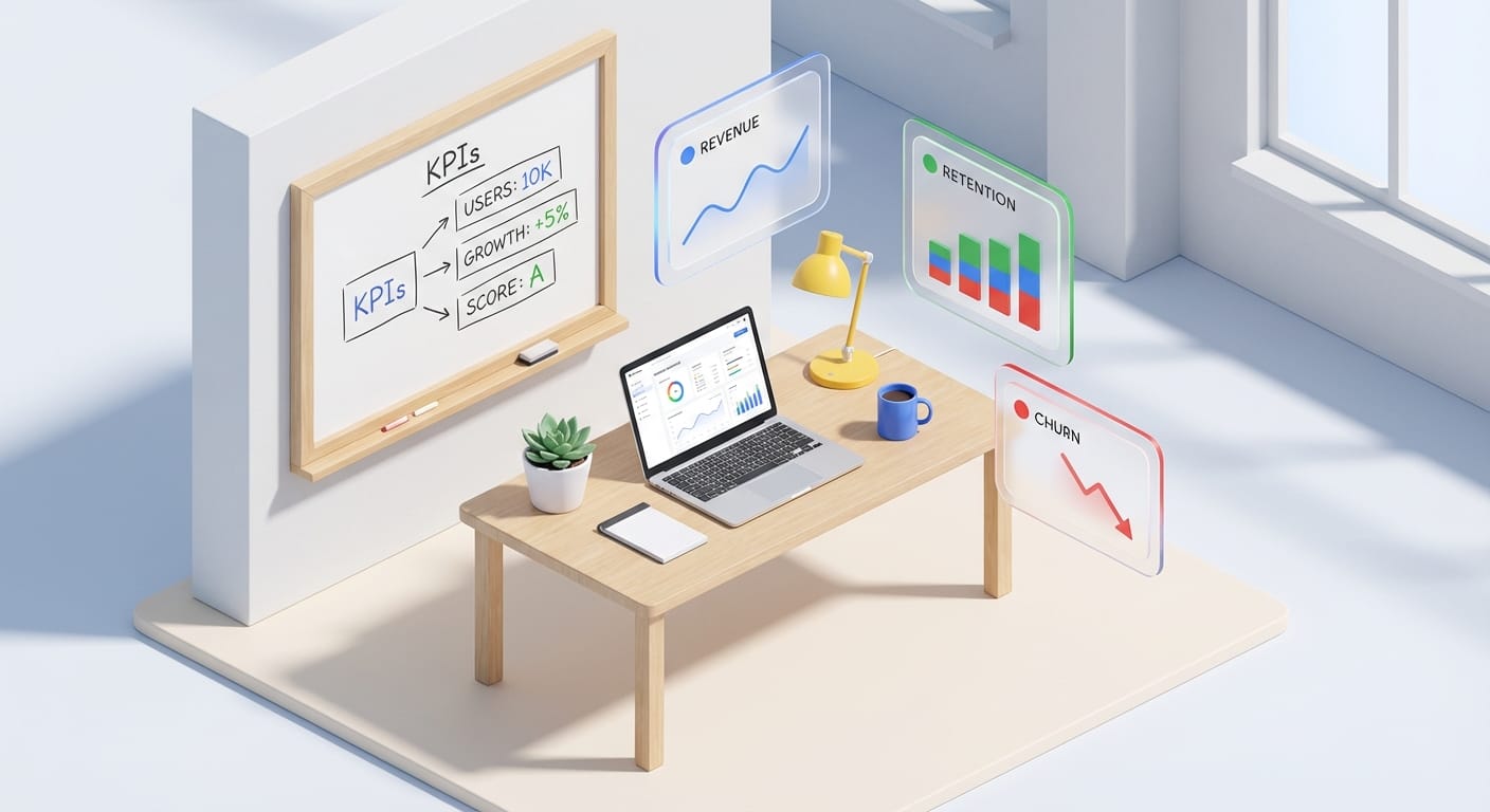Person sketching a simple dashboard layout on a whiteboard beside a laptop