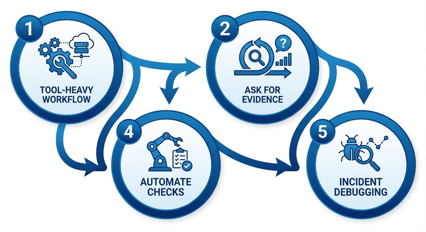 Infographic showing five ways to use faster MCP in Claude Code