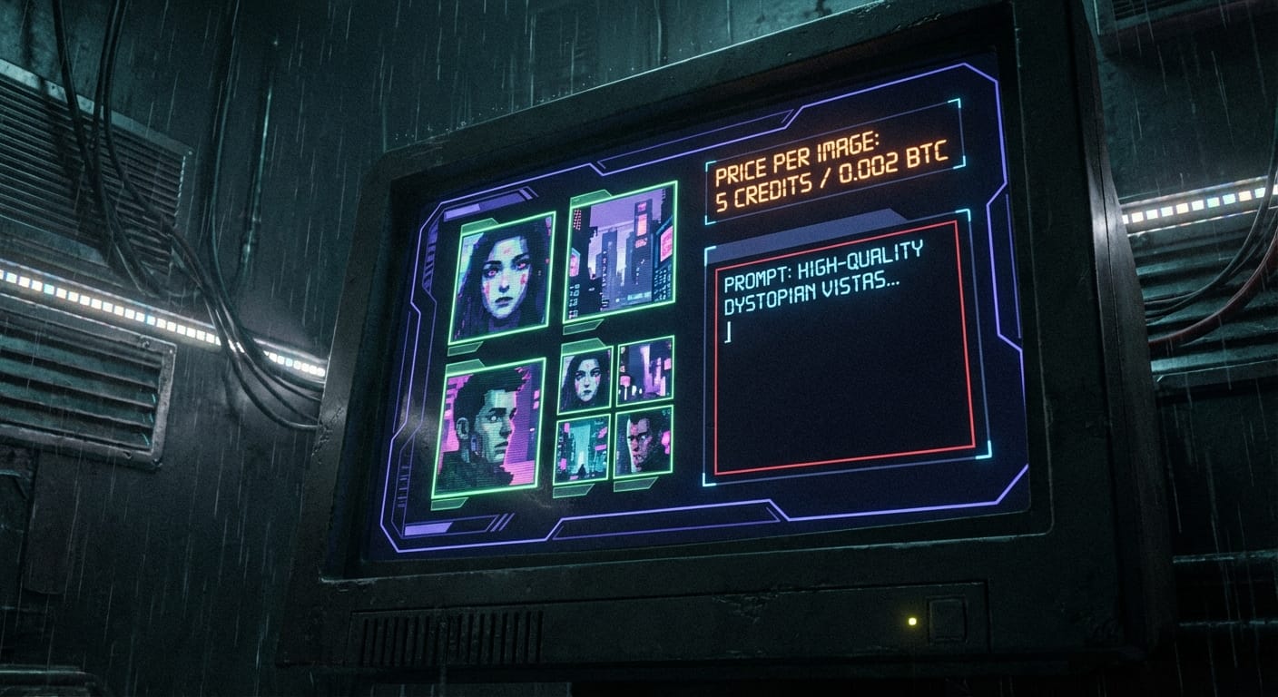 Side-by-side AI images showing photorealism, clean text, and fast rendering samples