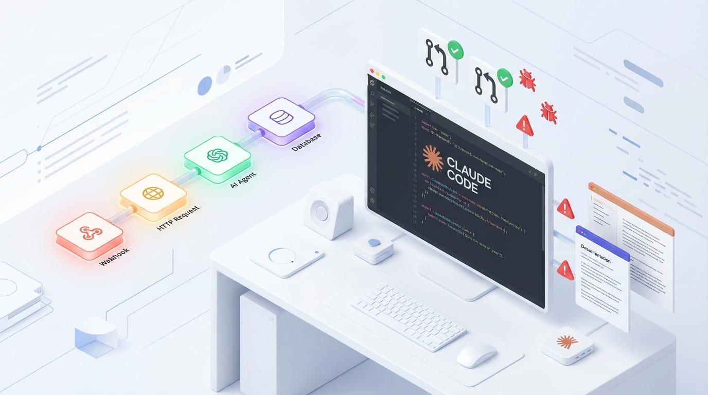 Claude Code + n8n: How to Build Workflows That Basically Write (and Fix) Your Code for You